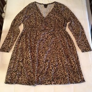 Animal print Torrid belted wrap dress size 2 XXL